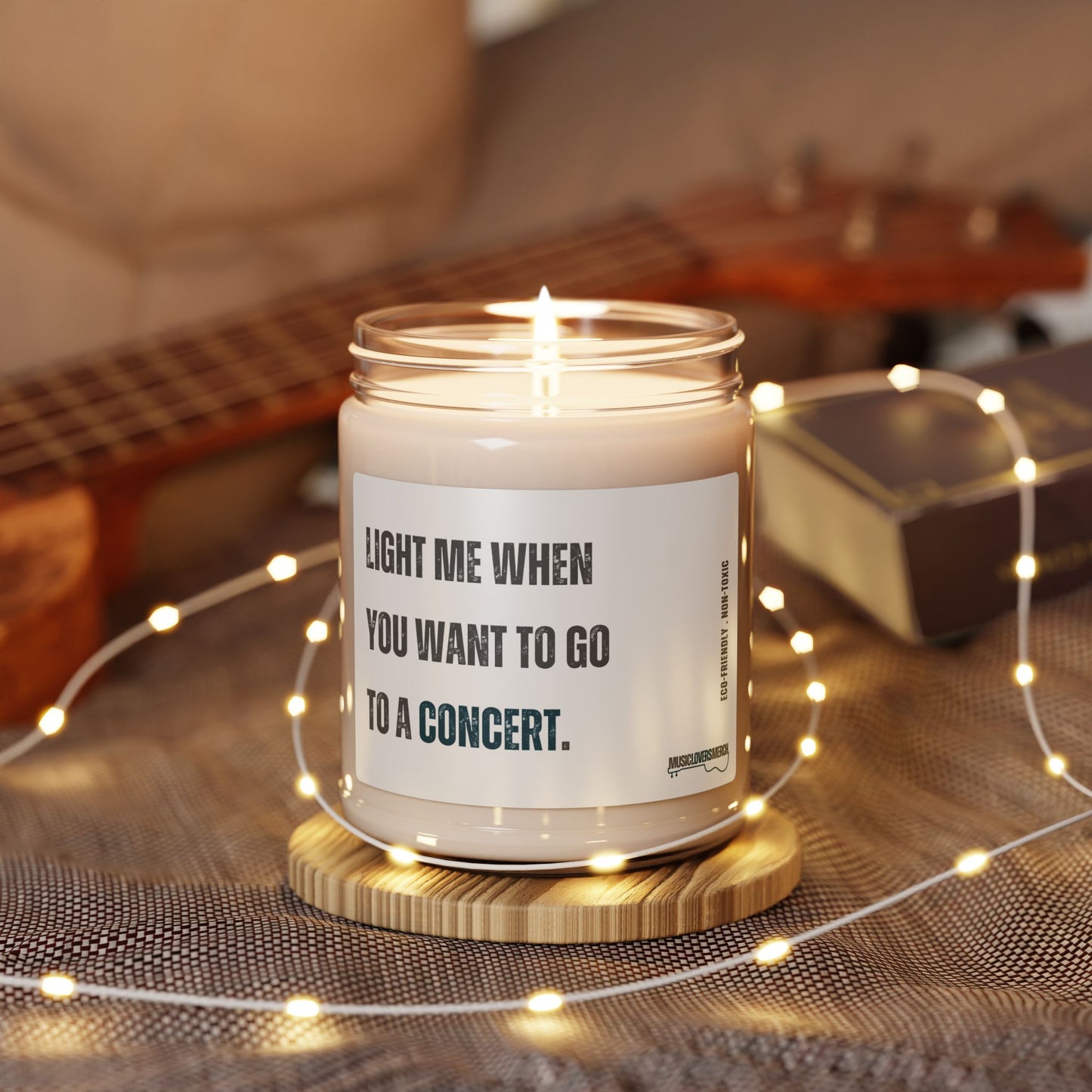 Concert Lover Scented Soy Candle, 9oz - Perfect Gift for Any Music Lover