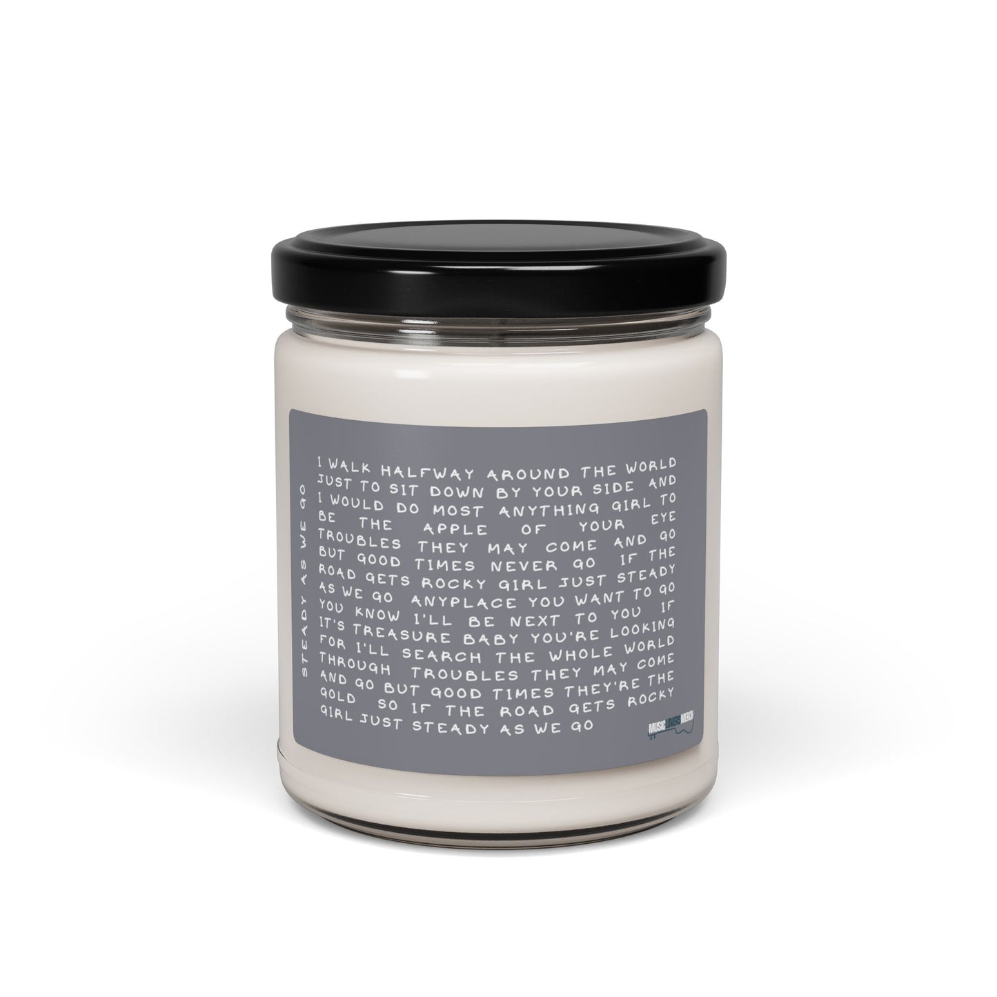 Song Lyrics Scented Soy Candle, 9oz - Perfect Gift for Any Music Lover