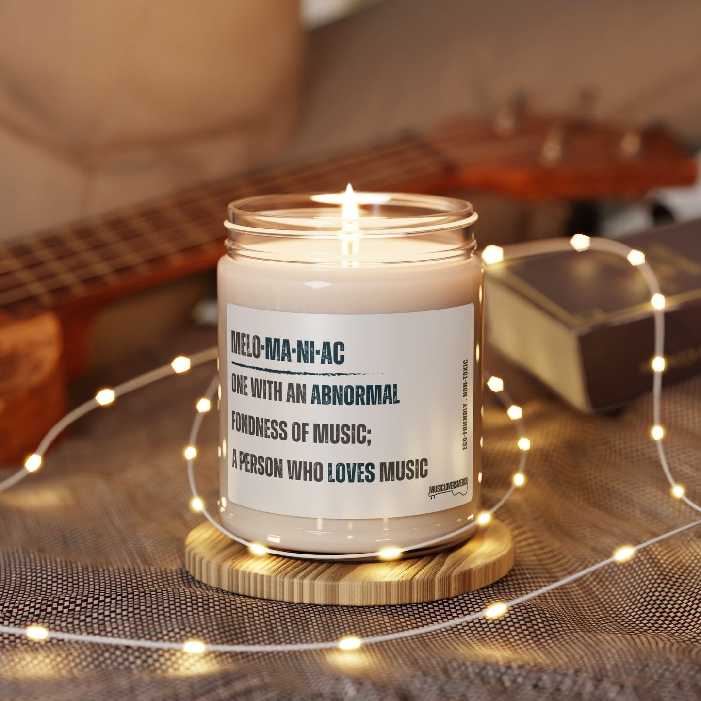 Melo-Maniac Scented Soy Candle, 9oz - Perfect Gift for Any Music Lover