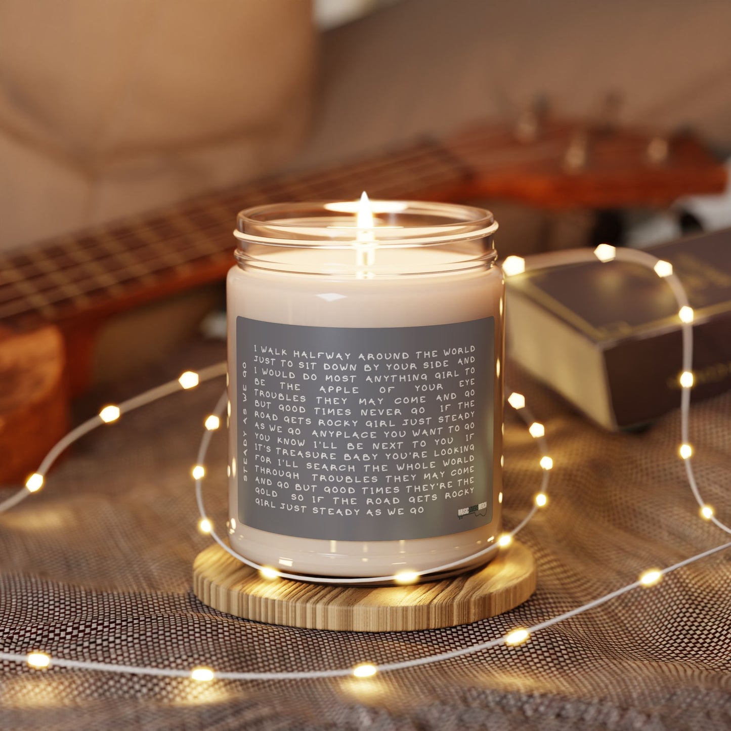 Song Lyrics Scented Soy Candle, 9oz - Perfect Gift for Any Music Lover
