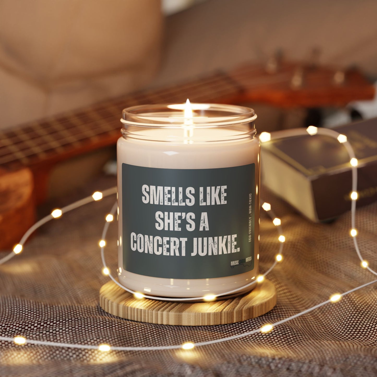 Concert Junkie Scented Soy Candle, 9oz - Perfect Gift for Any Live Music Lover