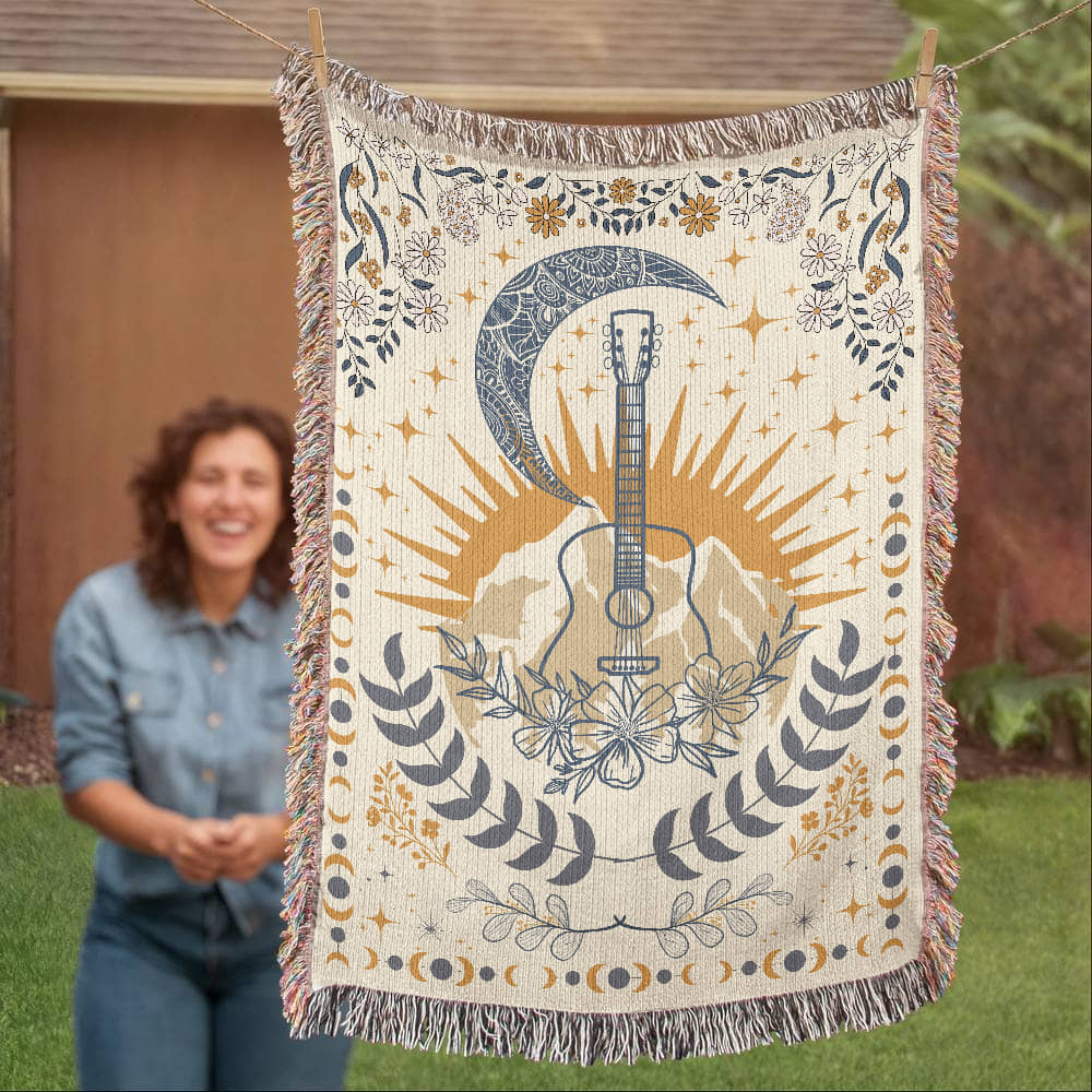 Music Inspired Woven Blanket