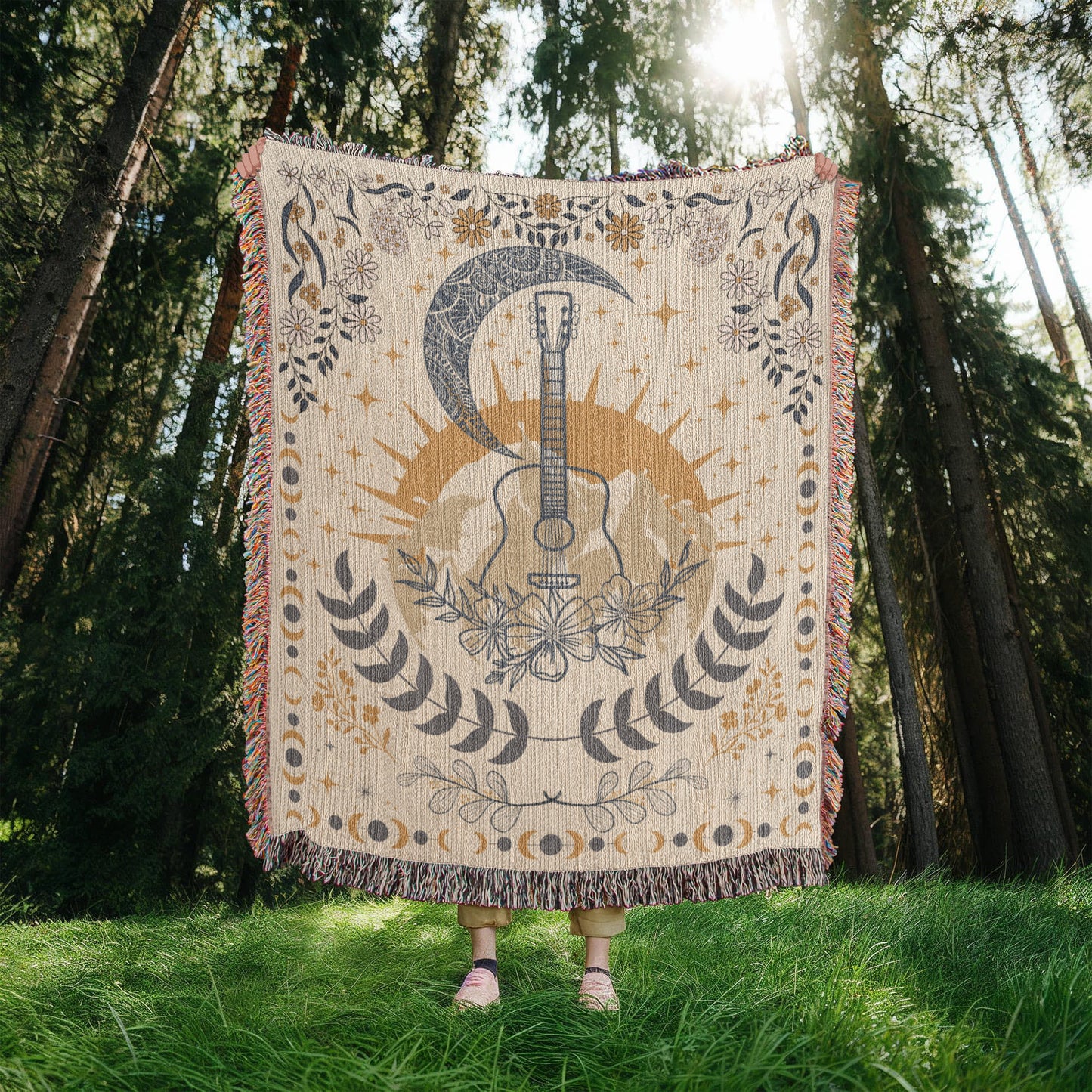 Music Inspired Woven Blanket