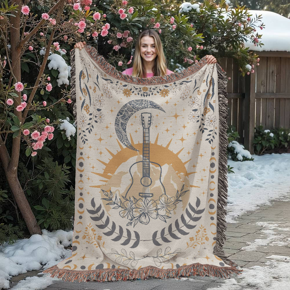 Music Inspired Woven Blanket