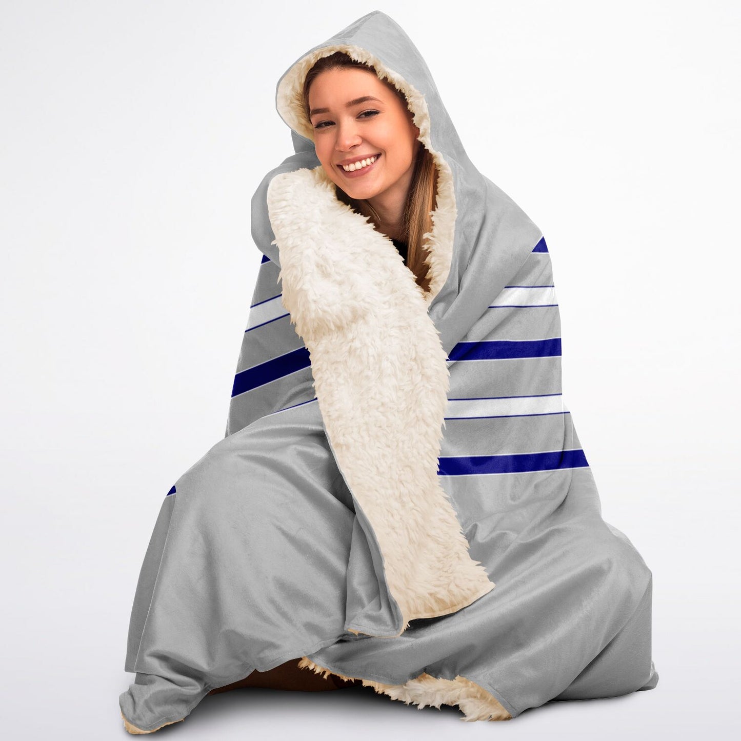 Campus Cozy Personalized Sherpa Hooded Blanket - College Colors - Fairfield Warde Fundraiser