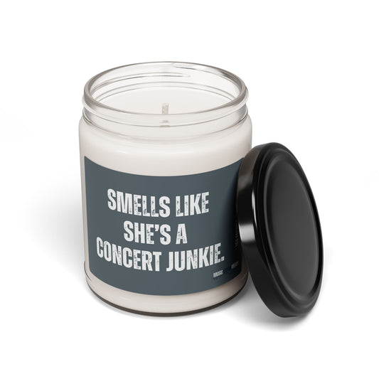 Concert Junkie Scented Soy Candle, 9oz - Perfect Gift for Any Live Music Lover