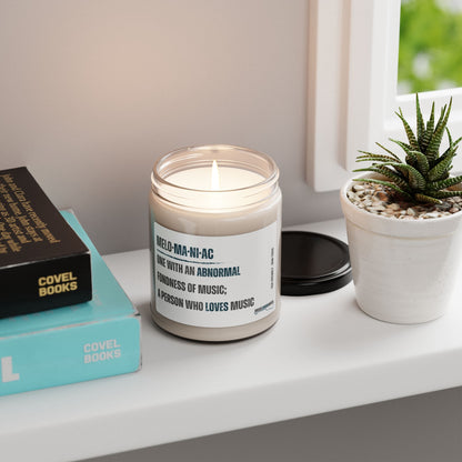 Melo-Maniac Scented Soy Candle, 9oz - Perfect Gift for Any Music Lover