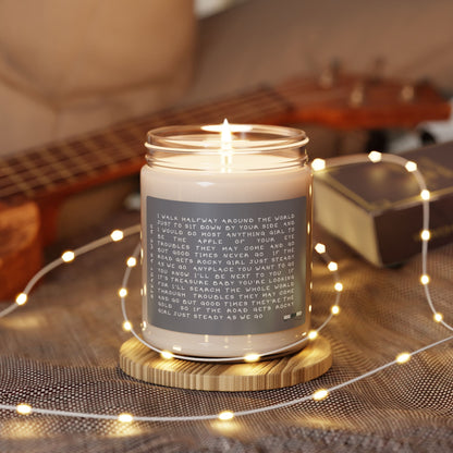 Song Lyrics Scented Soy Candle, 9oz - Perfect Gift for Any Music Lover