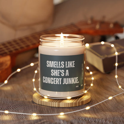 Concert Junkie Scented Soy Candle, 9oz - Perfect Gift for Any Live Music Lover