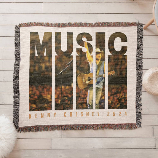 Personalized Music Photo Woven Blanket - Artist/Band