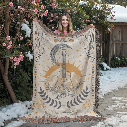 Music Inspired Woven Blanket