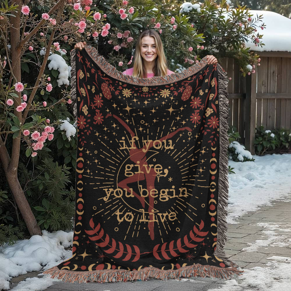 DMB Lyrics Woven Blanket - Red Sun