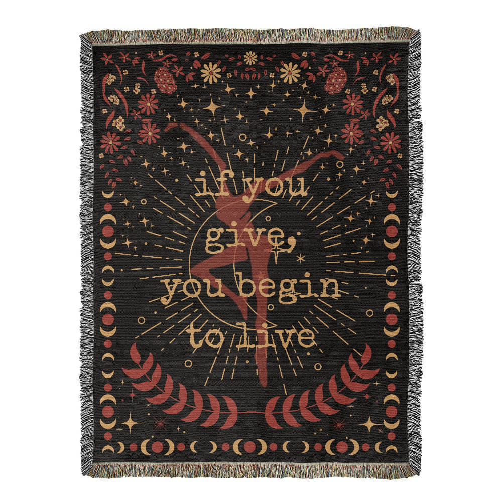 DMB Lyrics Woven Blanket - Red Sun