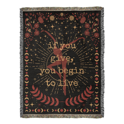 DMB Lyrics Woven Blanket - Red Sun